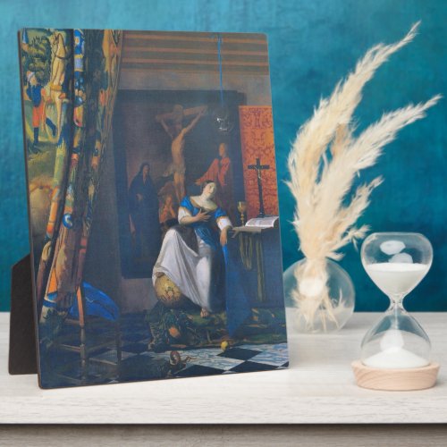 Allegory of Faith by Johannes Vermeer Display Plaque