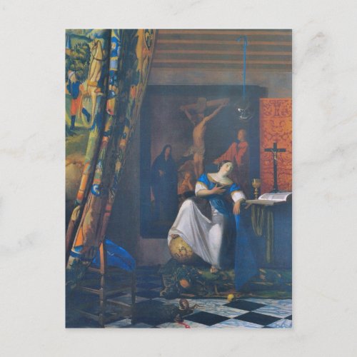 Allegory of Faith by Johannes Vermeer Postcards