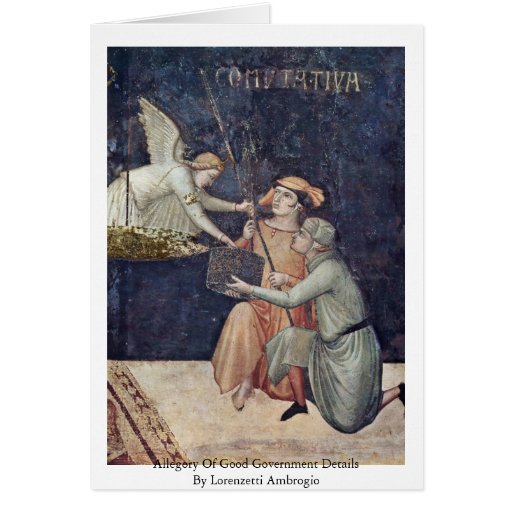 Allegory Of Good Government Details Greeting Card