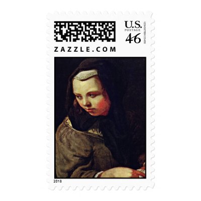Allegory Of Hearing By Sweerts Michael Postage Stamp by Artcollection