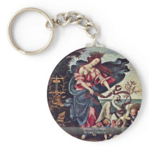 Allegory Of Music By Lippi Filippino Keychain
