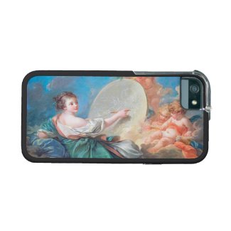 Allegory of painting Boucher Francois rococo lady iPhone 5 Cases