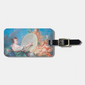 Allegory of painting Boucher Francois rococo lady Tags For Bags