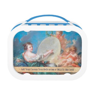 Allegory of painting Boucher Francois rococo lady Lunch Boxes