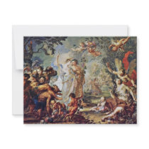 Allegory Of The Four Seasons By Platzer Johann Geo Personalized Invitation
