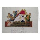 Allegory of the overturning of the throne greeting card