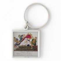 Allegory of the overturning of the throne key chain