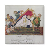 Allegory of the overturning of the throne refrigerator magnets