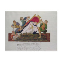 Allegory of the overturning of the throne post card