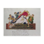 Allegory of the overturning of the throne post card