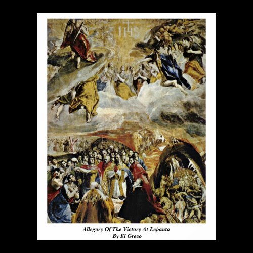 Allegory Of The Victory At Lepanto By El Greco Poster