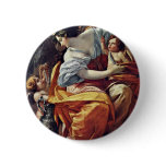 Allegory Of Wealth By Vouet Simon (Best Quality) Pinback Button