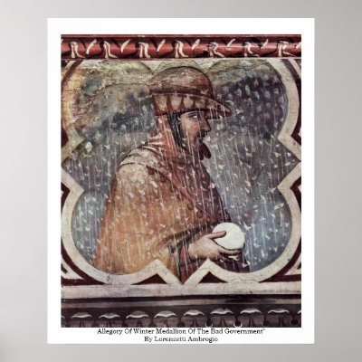 Allegory Of Winter Medallion Of The Bad Governmen Posters by Artcollection