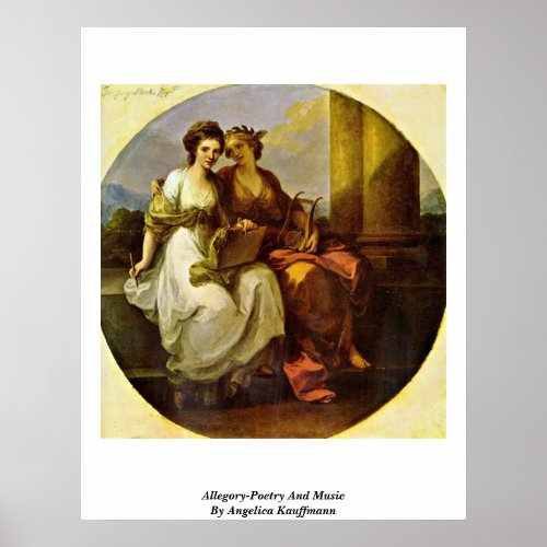 Allegory-Poetry And Music By Angelica Kauffmann Poster