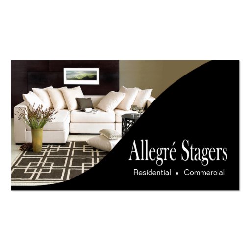 Allegré Stagers Home Staging Interior Design Business Card (front side)
