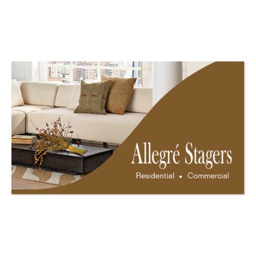 Allegré Stagers Home Staging Interior Design Business Cards (front side)