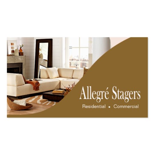 Allegré Stagers Home Staging Interior Design Business Card Template (front side)
