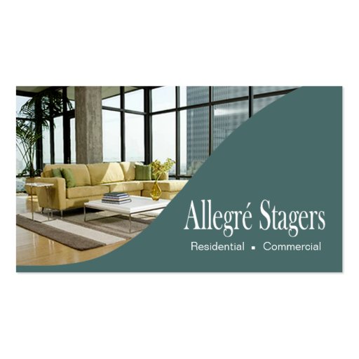 Allegré Stagers Home Staging Interior Design Business Card Templates (front side)