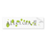 Alleluia !!! Gris taches vertes Bumper Sticker
