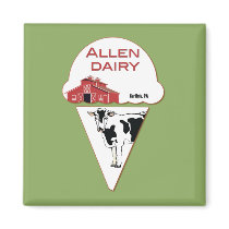 allen dairy refrigerator magnet