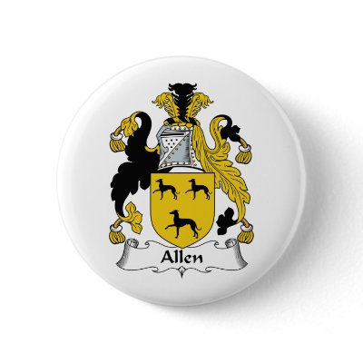 Allen Family Crest Button by coatsofarms