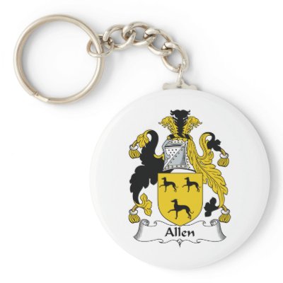 Allen Family Crest Keychains by coatsofarms
