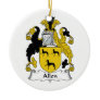 Allen Family Crest Christmas Tree Ornaments