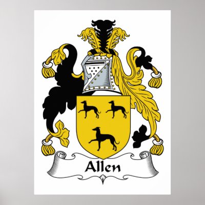 Allen Family Crest Print by coatsofarms