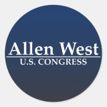 Allen West U.S. Congress Round Sticker