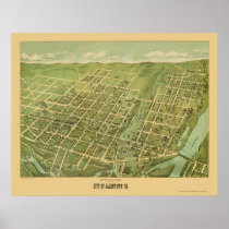 Allentown, PA Panoramic Map - 1879 Poster