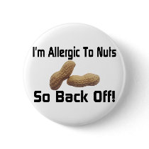 Allergic To Nuts buttons