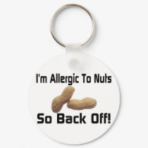 Allergic To Nuts keychains