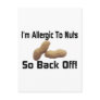 Allergic To Nuts Post Cards