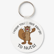 Allergic To Nuts Squirrel keychains by haywiregraphics Allergic To Nuts Squirrel keychains