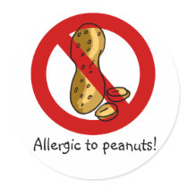 Allergic to peanuts stickers!