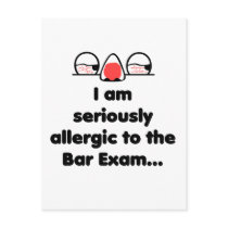 Allergic to the Bar Exam postcards