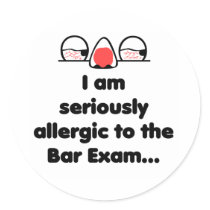 Allergic to the Bar Exam stickers