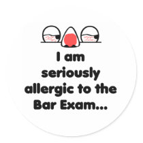 Allergic to the Bar Exam stickers