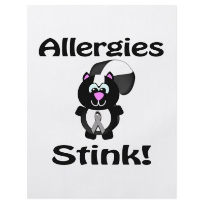 Allergies Stink Skunk Awareness Design Flyer by super_shop