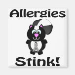 Allergies Stink Skunk Awareness Design Refrigerator Magnet