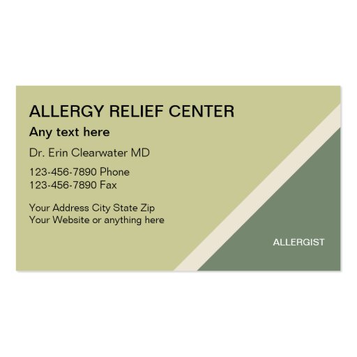 Allergist Business Cards