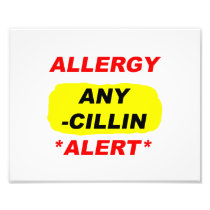 Allergy Alert cillin derivitives Allergy Design Al Photograph