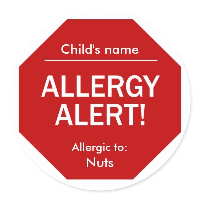 Allergy Alert stickers by tshirtfun