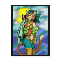 Alley Cat Postcard by artvixn Alley Cat Postcard