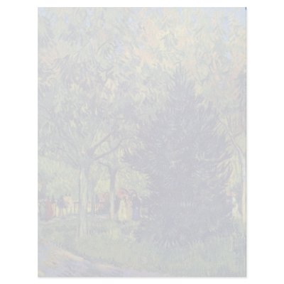 Alley In The Park By Vincent Van Gogh Letterhead Template by Artcollection
