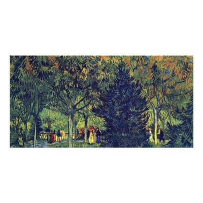 Alley In The Park By Vincent Van Gogh Personalized Photo Card by Artcollection