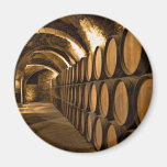 Alley of Barrels at the Winery Fridge Magnet