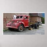 Alleyway Vintage Truck with Broken Windows Posters