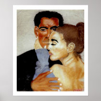 polestarimages, love, romance, african-american, urban, pastels, beautiful, spiritual, marriage, Poster with custom graphic design
