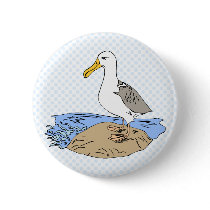 Allie Albatross Pinback Button